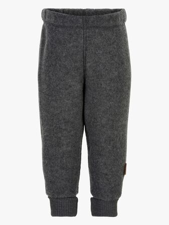 Mikk-Line Fleecehousut Merinovilla, Anthracite Melange