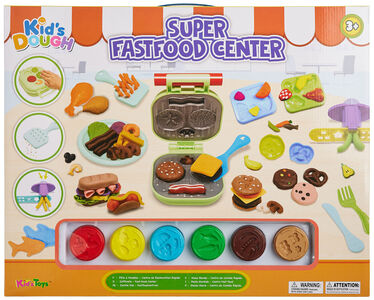 KidsDough Super Fastfood Center Muovailuvaha, Monivärinen