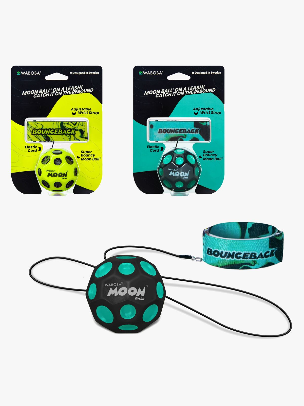 Waboba Bounceback Pomppupallo 1-pack Lajiteltu