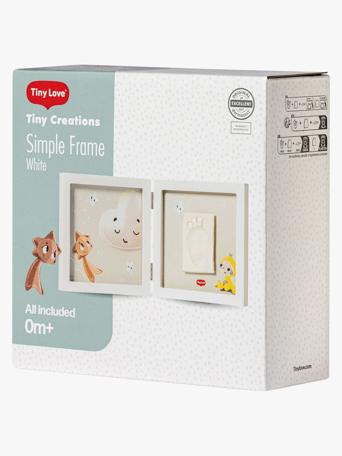 Tiny Love Babyprint Kehys Kädenjälki Yksinkertainen, Valkoinen