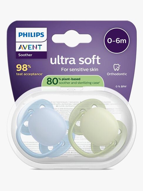 Philips Avent Ultra Soft Tutti 0–6 kk 2-pack, Vihreä/Sininen