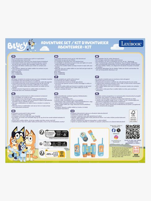 Bluey Seikkailusetti + Radiopuhelimet 120 m