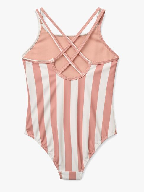 LIEWOOD Suna Uimapuku, Coral Blush/creme de la Creme Stripe