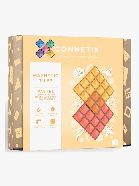 Connetix Jalat 2-pack, Pastel Lemon & Peach