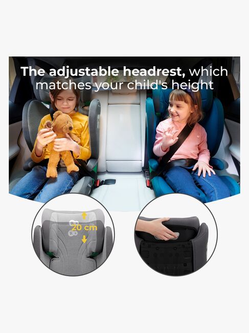 Kinderkraft JUNIOR FIX 2 i-Size Turvavyöistuin, Rocket Grey