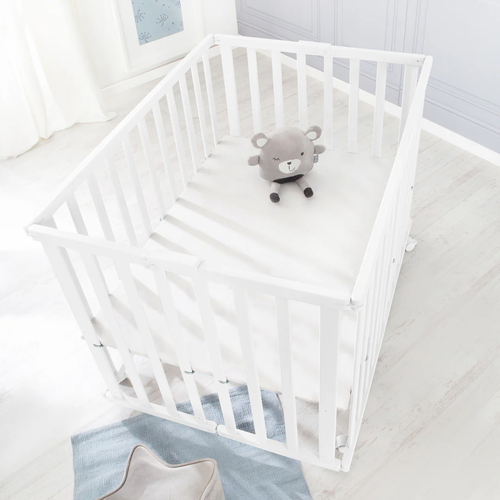 Roba Kokoontaitettava Leikkikehä + Pyörät, White