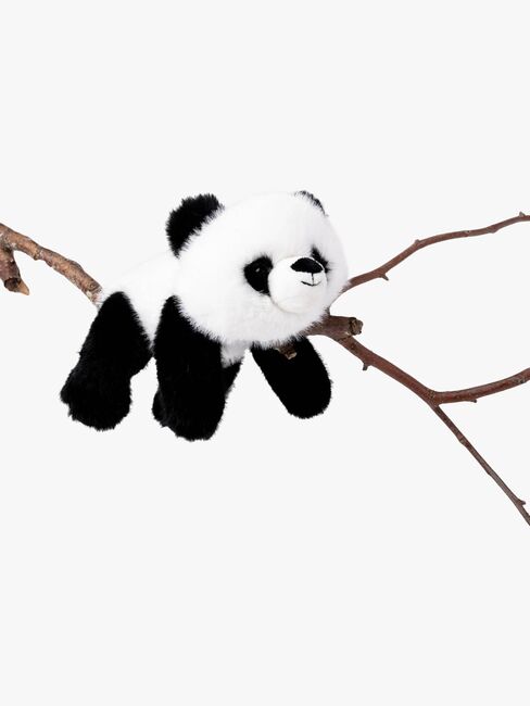 Teddykompaniet Pehmolelu Makaava Panda 28 cm, Musta/Valkoinen