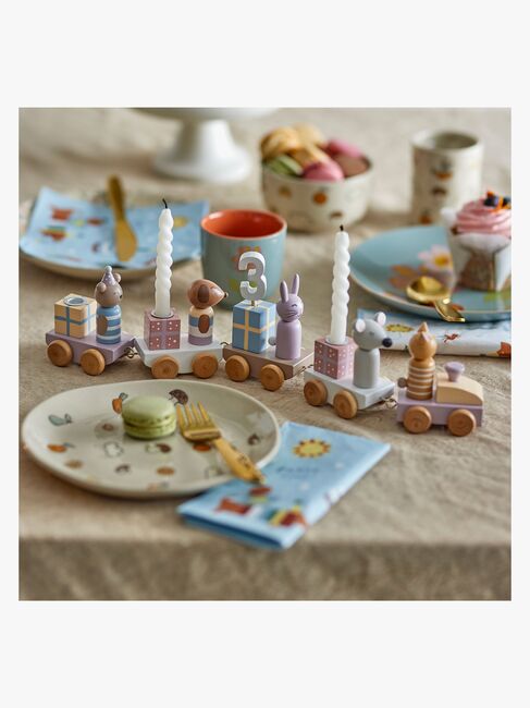 Bloomingville MINI Syntymäpäiväjuna Junaid, Vaaleanpunainen