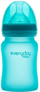 Everyday Baby Tuttipullo Lasi + Lämpöindikaattori 150 ml, Turquoise