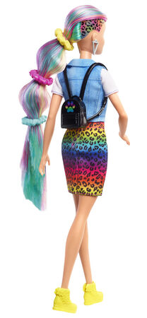 Barbie Leopard Rainbow Hair Nukke 1