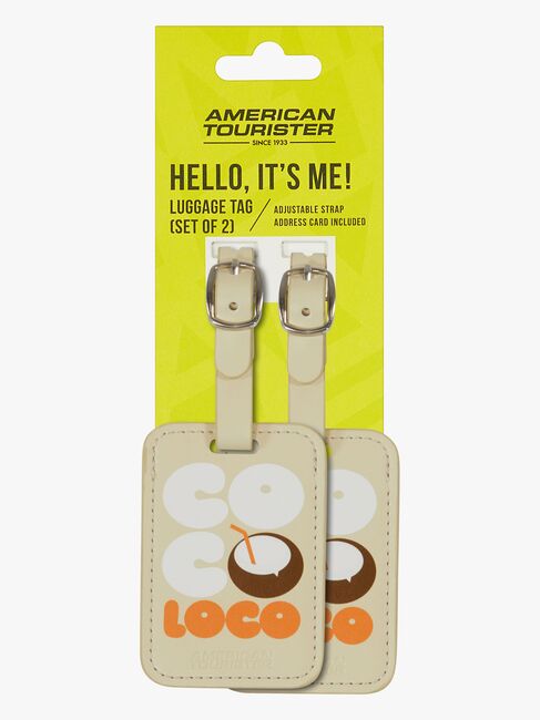 American Tourister Graphic Tags Matkalaukun Nimilappu 2-pack, Coco Loco