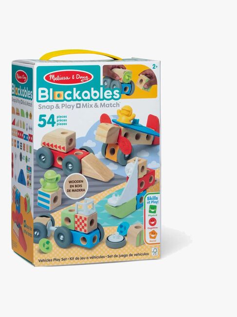 Melissa & Doug Blockables Rakennussarja Ajoneuvo 54 Osaa