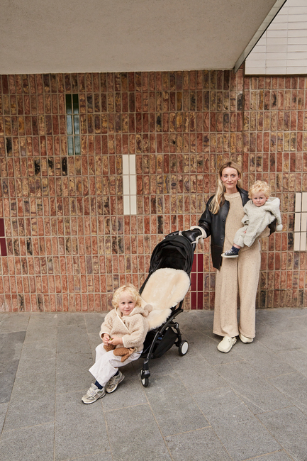 BINIBAMBA Sheepskin Istuinpehmuste Fixed Harness, Milk