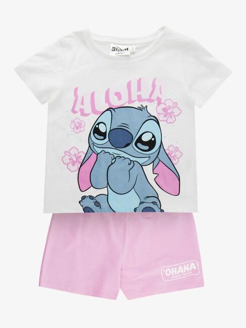 Disney Stitch T-paita + Shortsit Setti, Valkoinen