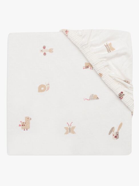 Jollein Muotoonommeltu Aluslakana 60x120, Animal Friends