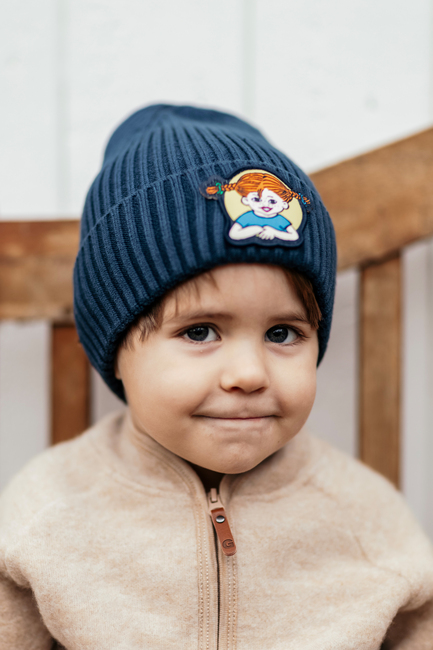 Geggamoja  Neulottu Pipo Peppi Pitkätossu, Merensininen