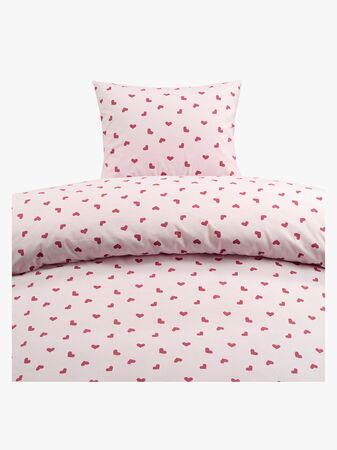 Borganäs Pussilakanasetti Hjärtrud 150x210, Vaaleanpunainen