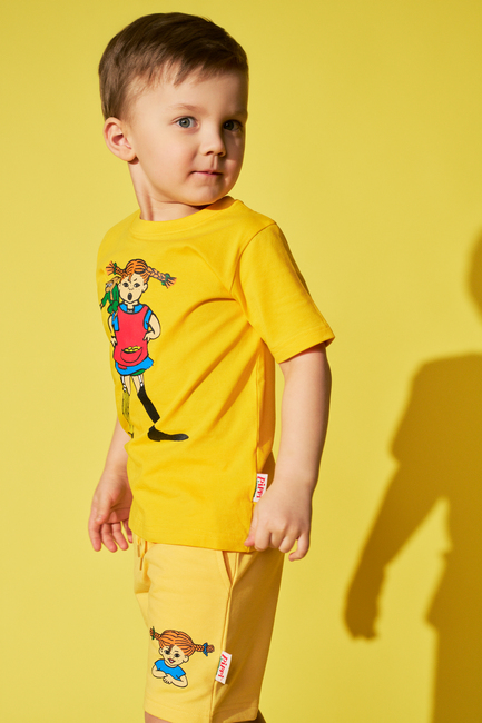 Peppi Pitkätossu X Martinex Peppi & Herra Tossavainen T-paita, Keltainen