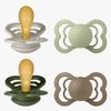 BIBS Supreme Tutti 4-pack Valmistettu Lateksista Koko 2, Sand/Sage/Huntergreen/Dark Oak