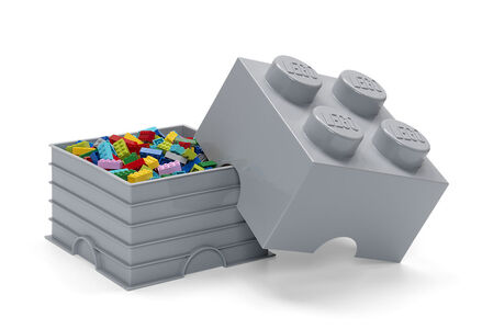 LEGO Säilytyslaatikko 4 Design Collection, Harmaa