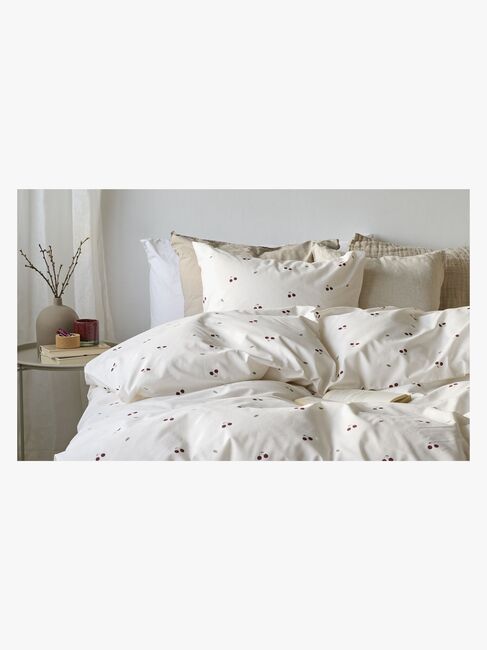 Borganäs Pussilakanasetti Kirsikka 150x210, Hiekanruskea