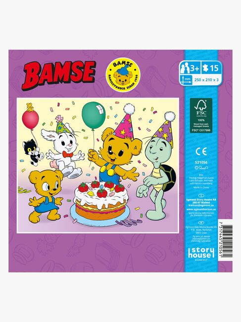 Egmont Kärnan Bamse Puinen Palapeli Juhlakuvitus 15