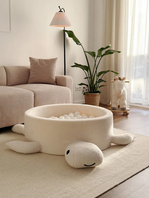 MeowBaby Boucle Turtle Pallomeri, Cheesecake Cream Beige