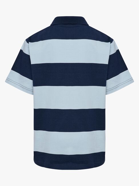 Hummel JR Loose Striped Poolopaita, Dress Blue