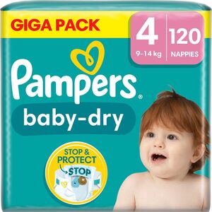 Pampers Baby-Dry Vaippa Koko 4 9–14 kg 120-pack