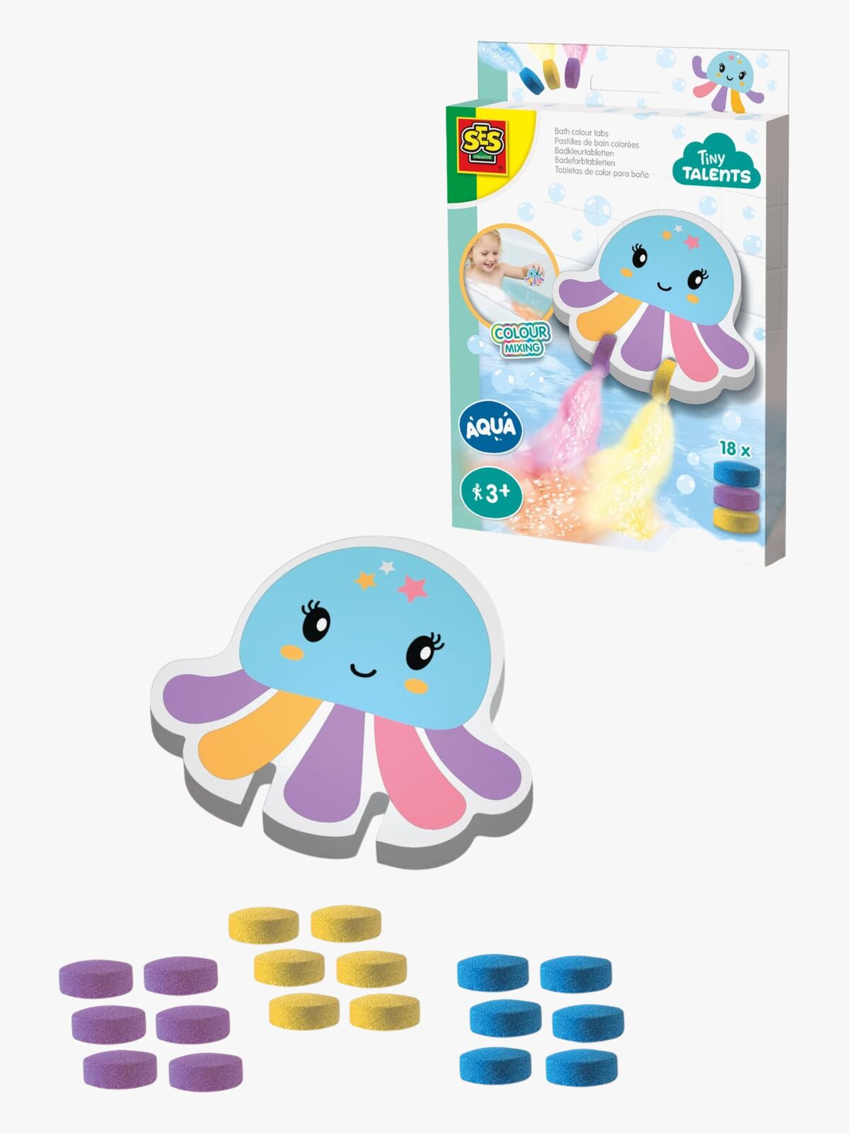SES Creative Kylpylelu Mustekala + Kylpyvärit