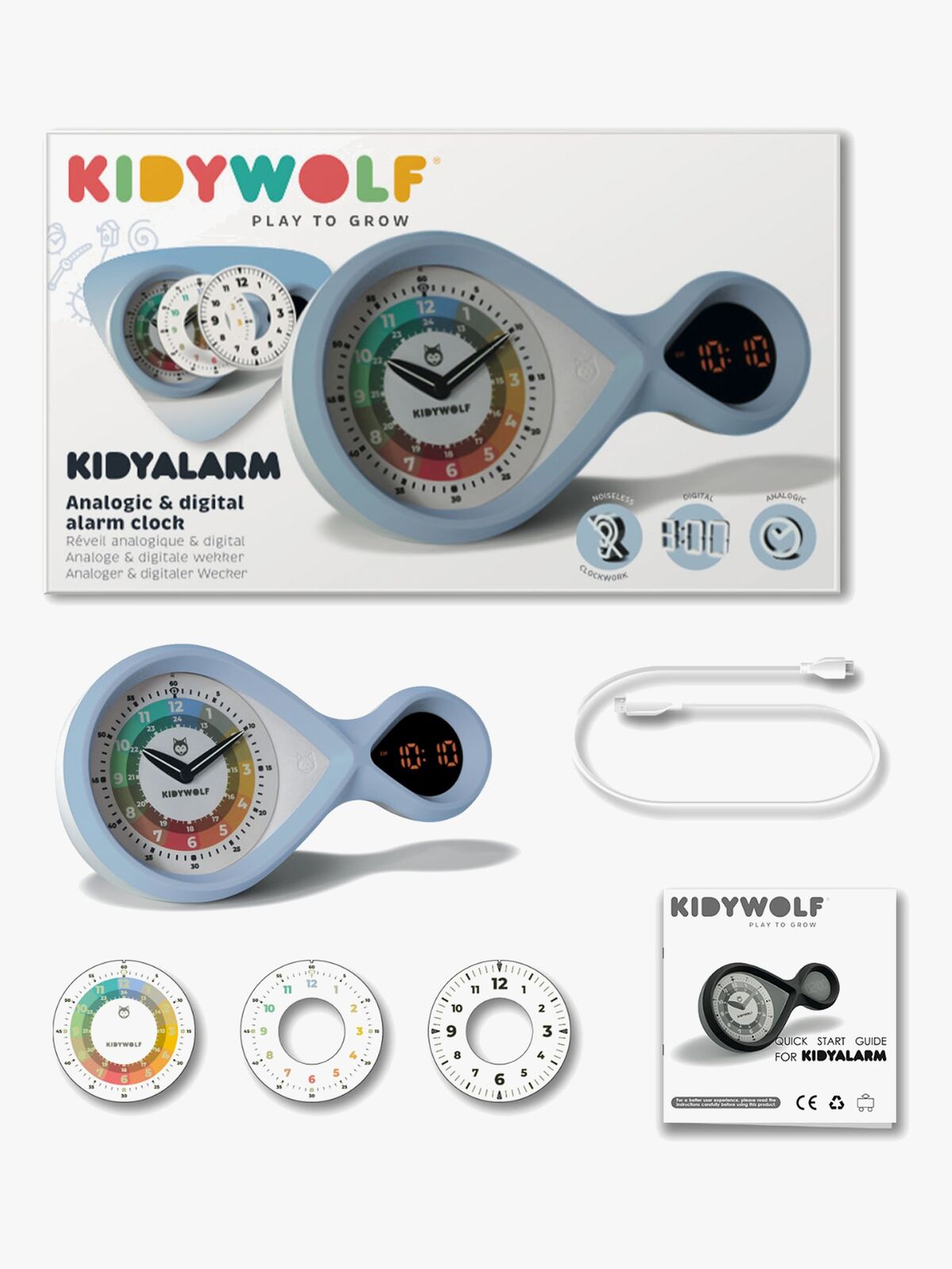 Kidywolf KIDYALARM Herätyskello, Sininen