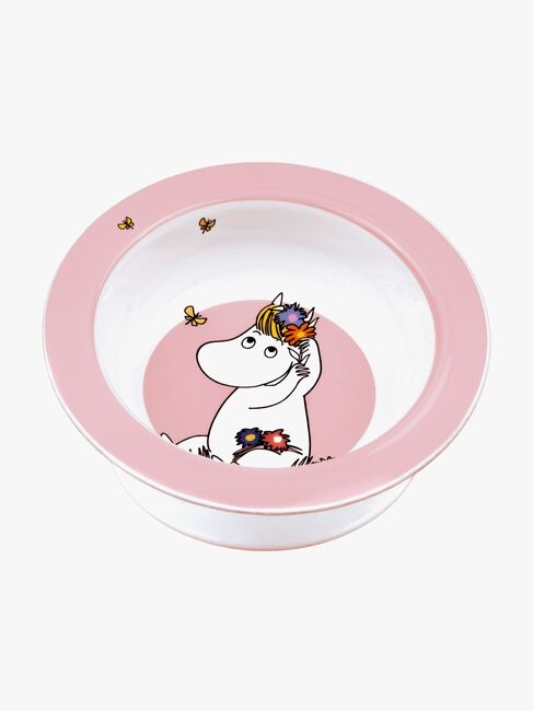 Muumi Niitty Lautanen + Imukuppi, Vaaleanpunainen