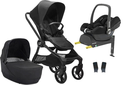 Baby Jogger City Sights Yhdistelmävaunut + Maxi-Cosi CabrioFix i-Size Turvakaukalo & Telakka, Rich Black