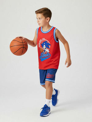 Sonic Toppi & ShortsitUrheilusetti, Sininen/Punainen