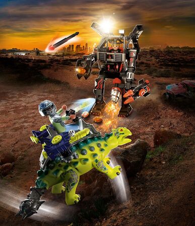 Playmobil 70626 Dino Rise Saichania: Ankylosaurus vs. Robotti