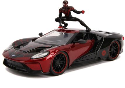 Jada Toys Marvel Spider-Man Auto + Figuuri Miles Morales & 2017 Ford GT 1:2