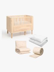 Alice & Fox JUNE Jatkettava Sänky + Sänkypakkaus TWIGGIE 100x130, Natural Wood_