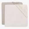 Jollein Muotoonommellut Aluslakanat 2-pack 40x80, Oatmeal/Sand