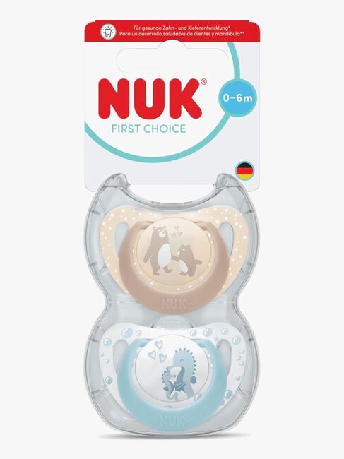 NUK First Choice Classic Tutti 2-pack Koko 1, Bear/Seahorse