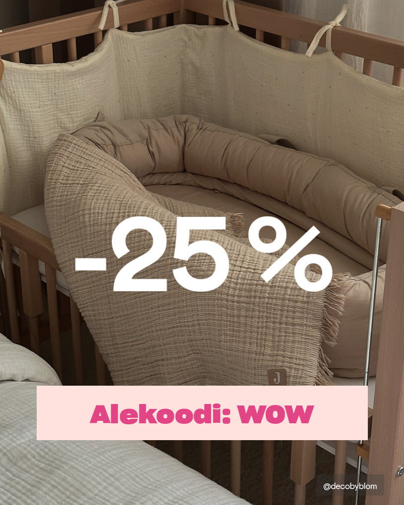 Pinnasänky beigeillä tekstiileillä ja -25% alennuskoodi WOW.