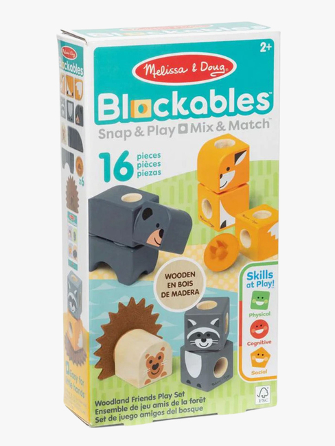 Melissa & Doug Blockables Rakennussarja Metsän Eläimet 16 Osaa