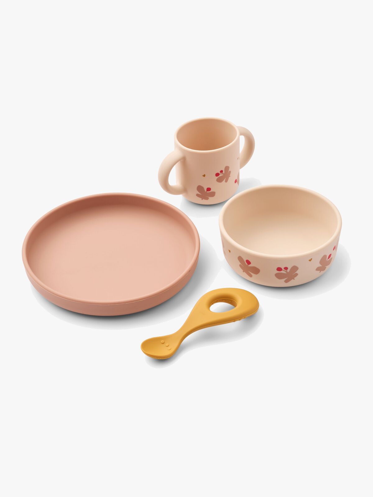 LIEWOOD Vivi  Kuvioitu Ruokintasarja Silikoni, Butterfly/Apple blossom