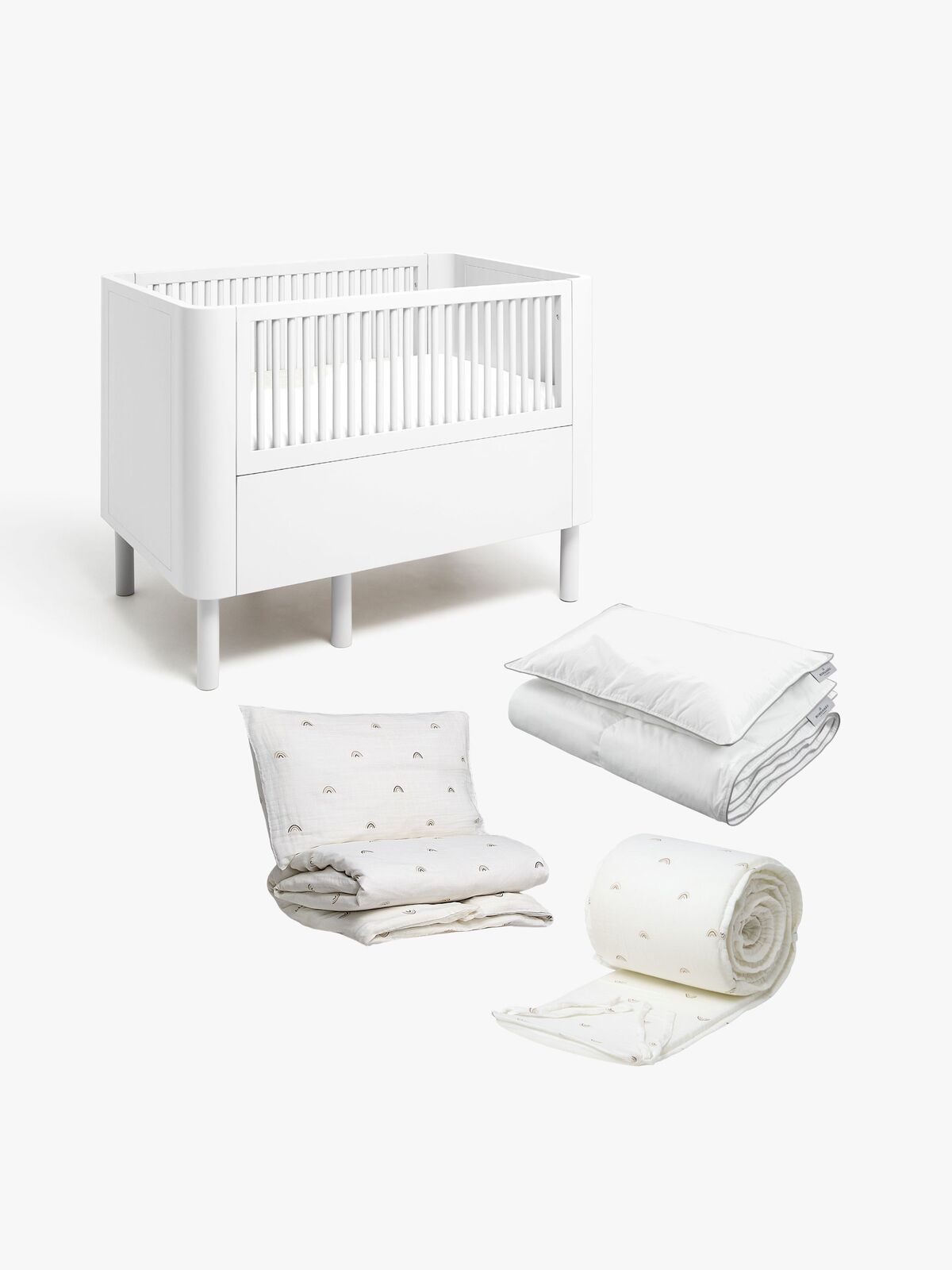 Alice & Fox JUNE Jatkettava Sänky + Sänkypakkaus AVIVA 100x130, Dream White