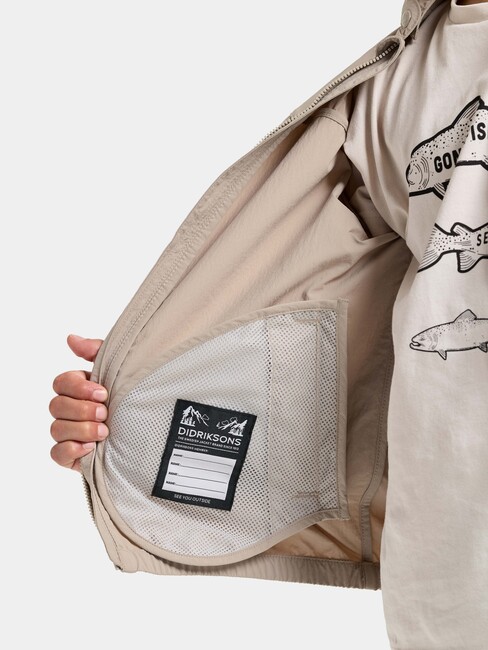 Didriksons Jasper Tuulenpitävä Vaellustakki, Beach Beige