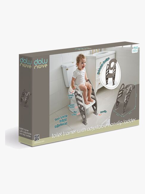 DOLU WC-istuin + Tikkaat, Stone Grey