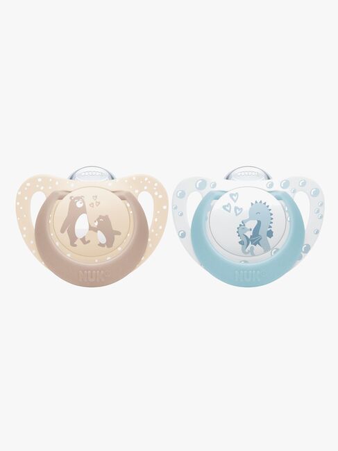NUK First Choice Classic Tutti 2-pack Koko 1, Bear/Seahorse