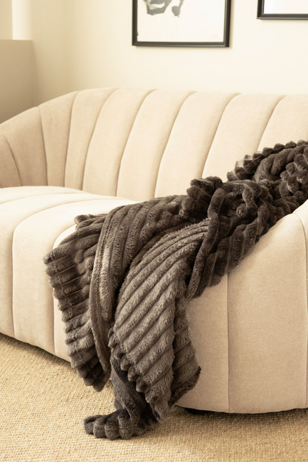 KMCarpets Stripe Viltti 130x170, Hiilenharmaa
