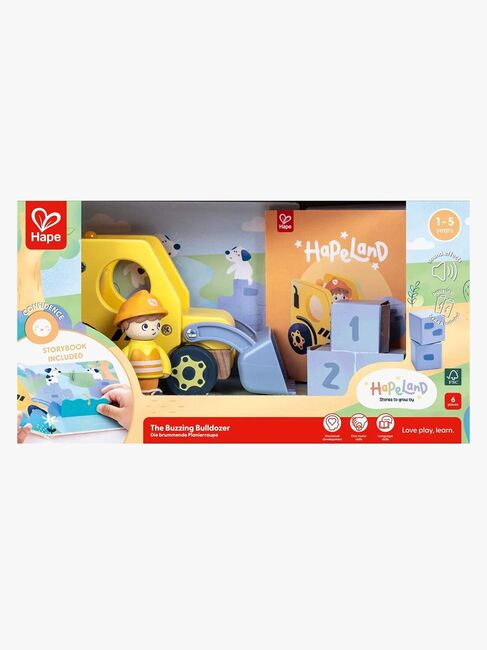 Hape Satukirja + Leikkisetti The Buzzing Bulldozer