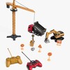 Alex's Garage Lelusetti + Kauko-ohjattava Kaivinkone, Kuorma-auto & Manuaalinen Nosturi 42 cm