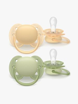 Philips Avent Ultra Soft Tutti 6–18 kk 2-pack, Beige/Vaaleanvihreä